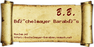 Büchelmayer Barabás névjegykártya